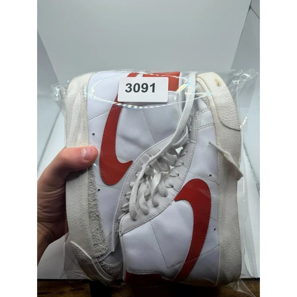 Nike Blazer‎ '77 Vintage Mid Womens 8 Sneaker Habanero Red Leather Skate Shoes